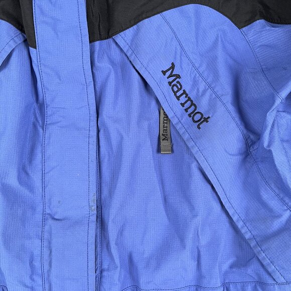 VTG Marmot Jacket Womens Large SHELL ONLY Gore-Tex Blue Ski & Snow Nylon - Picture 9 of 9